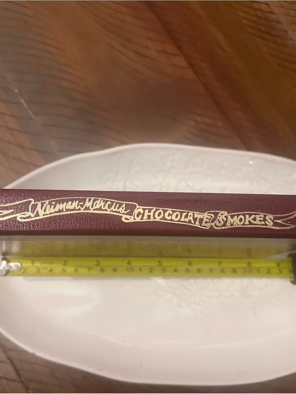 Vintage Neiman Marcus Book Box Victorian Tennis 1889 Chocolate Cigar Wood Tray